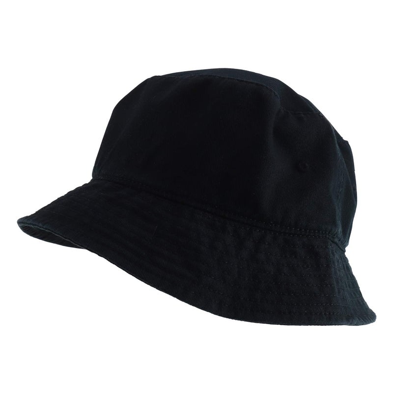 Armycrew Oversized Big Size Men's Cotton Bucket Hat - Black - 2XL-3XL - Image 1